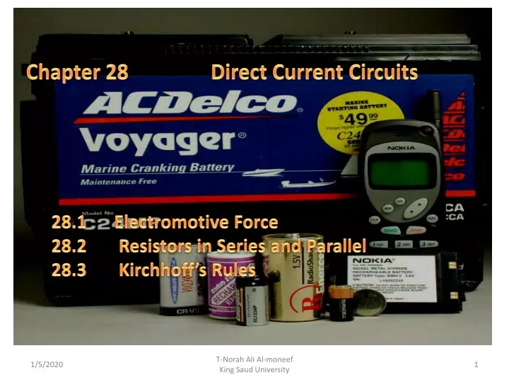 chapter 28 direct current circuits
