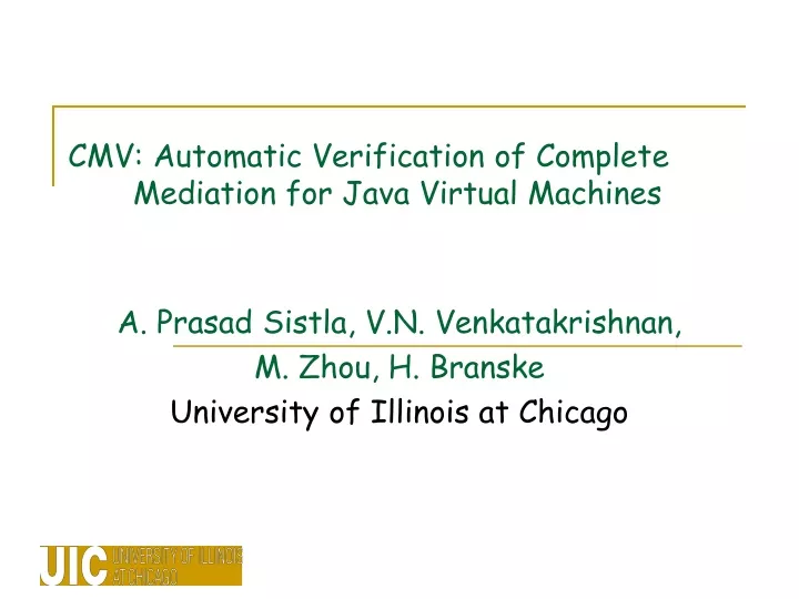 cmv automatic verification of complete mediation for java virtual machines