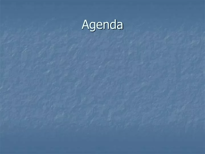 agenda