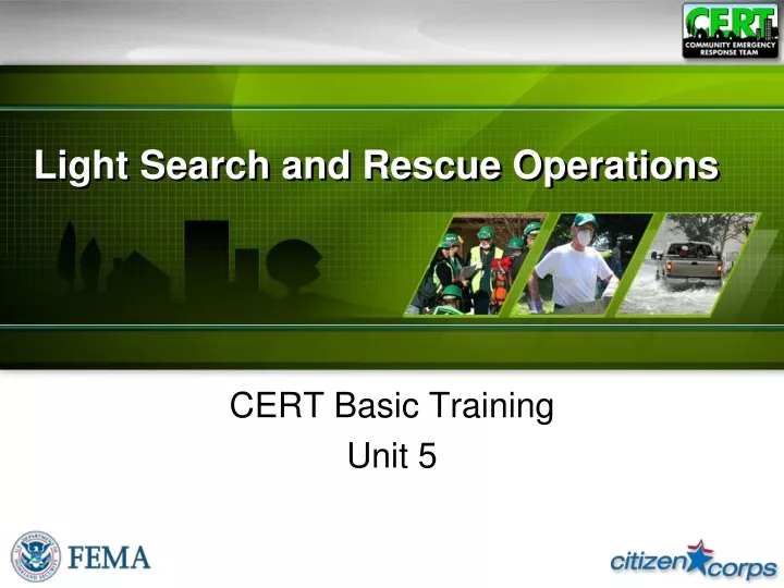 light search and rescue operations