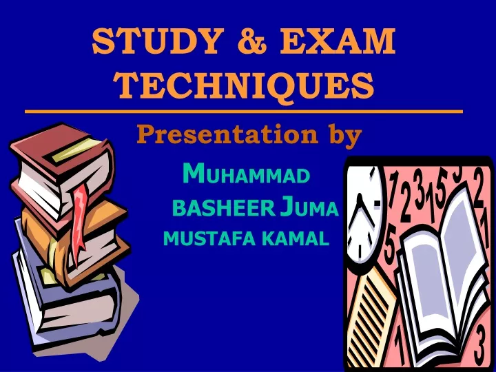 study exam techniques presentation by