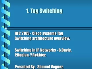 1. Tag Switching