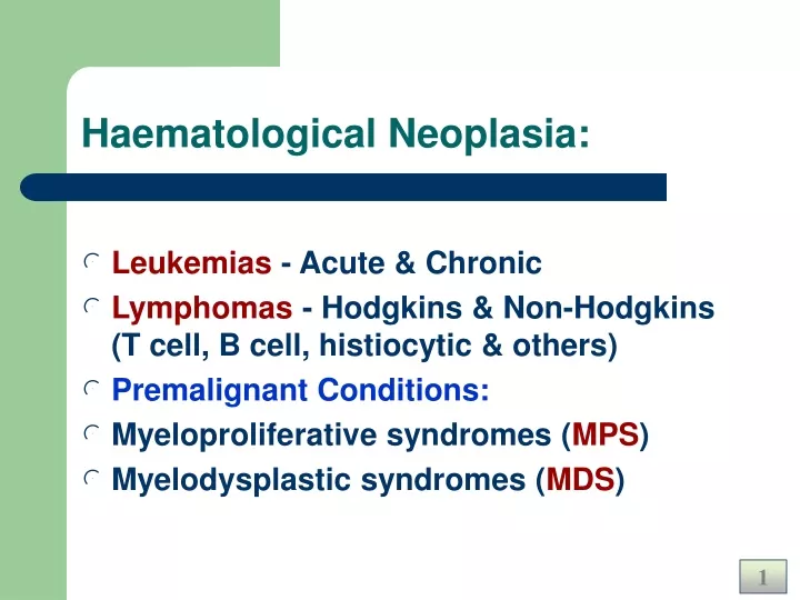 haematological neoplasia