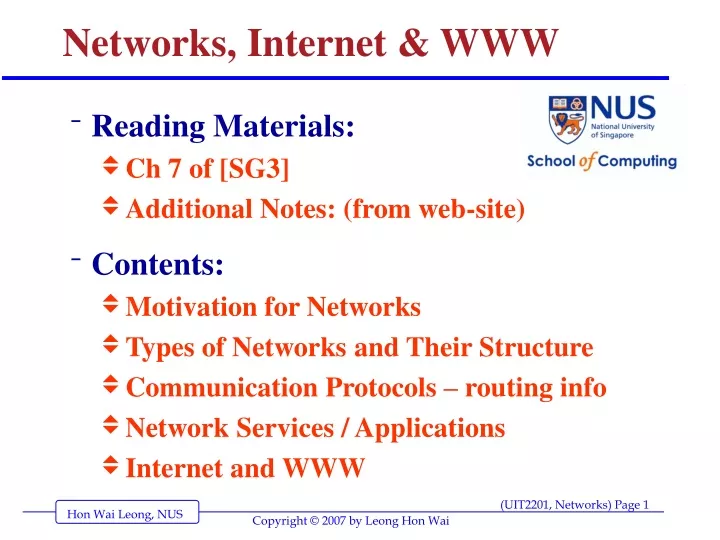 networks internet www