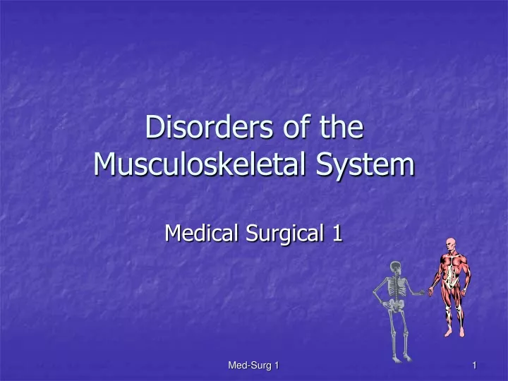 disorders of the musculoskeletal system