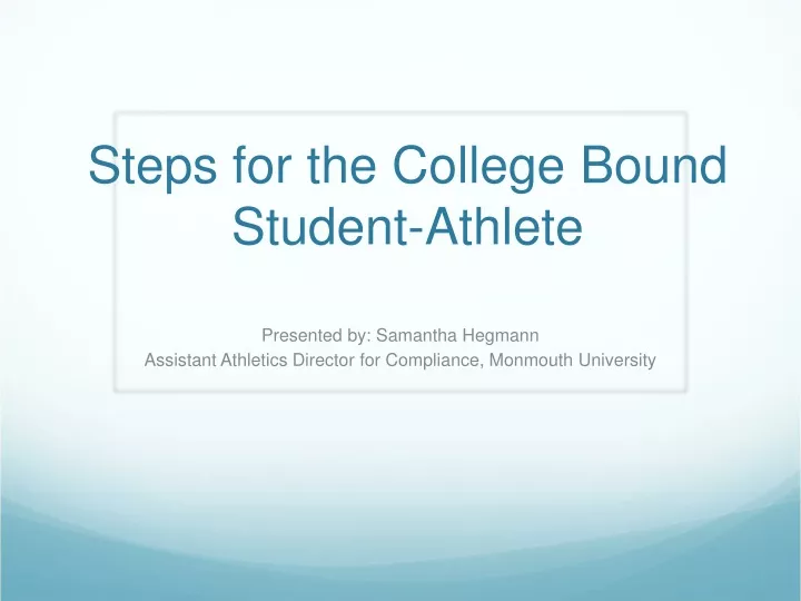 steps for the college bound student athlete