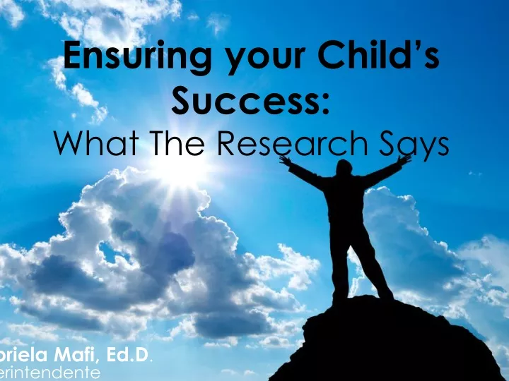 ensuring your child s success what the research