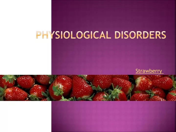physiological disorders