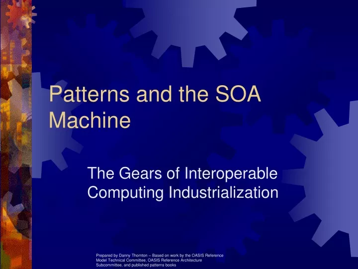 patterns and the soa machine