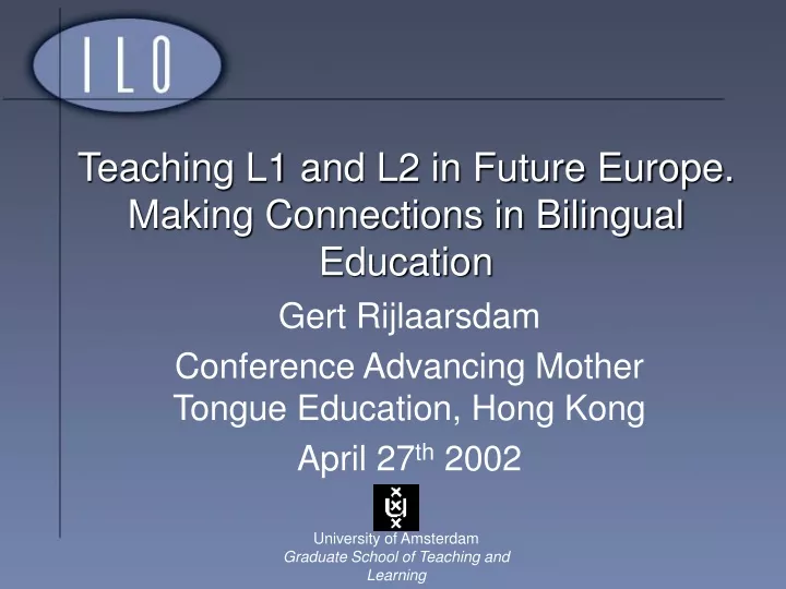 teaching l1 and l2 in future europe making connections in bilingual education