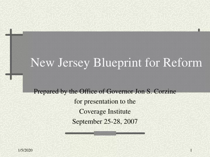 new jersey blueprint for reform