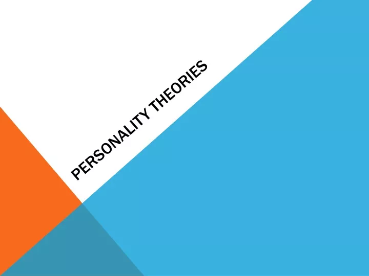 personality theories