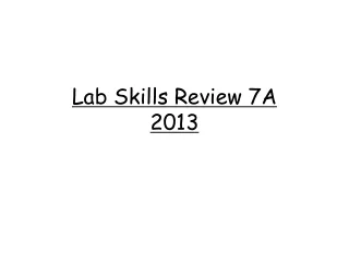 Lab Skills Review 7A 2013