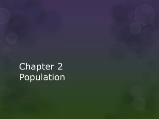 Chapter 2 Population