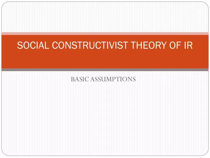 social constructivist theory of ir