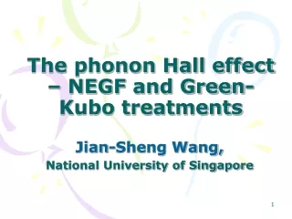 The phonon Hall effect – NEGF and Green-Kubo treatments