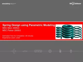 Spring Design using Parametric Modeling
