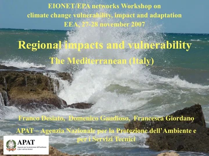eionet epa networks workshop on climate change