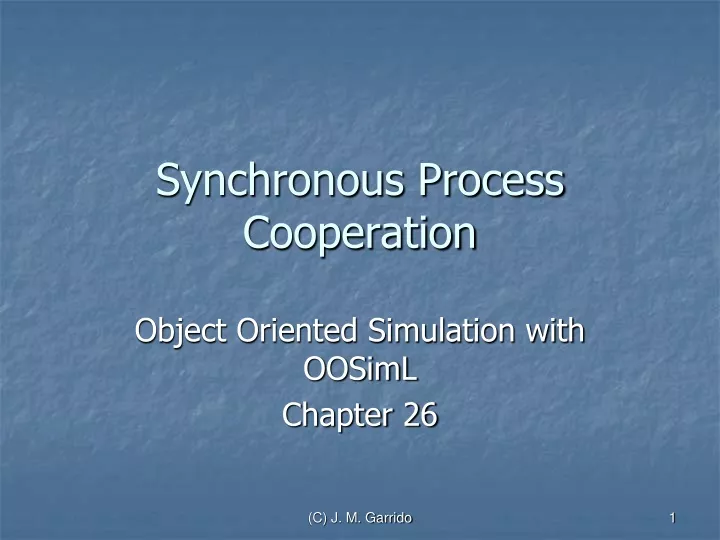 synchronous process cooperation