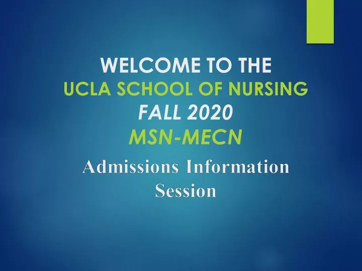 welcome to the ucla school of nursing fall 2020 msn mecn