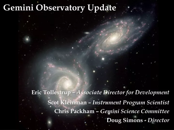 gemini observatory update