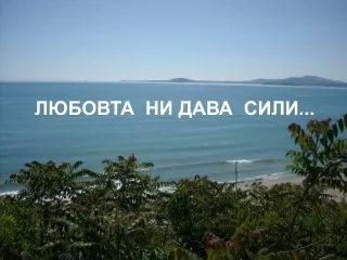 ЛЮБОВТА  НИ ДАВА  СИЛИ...