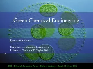 Green Chemical Engineering