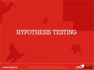 HYPOTHESIS TESTING