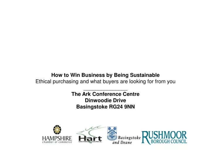 how to win business by being sustainable ethical