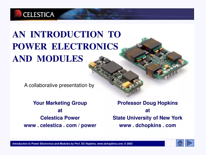 an introduction to power electronics and modules