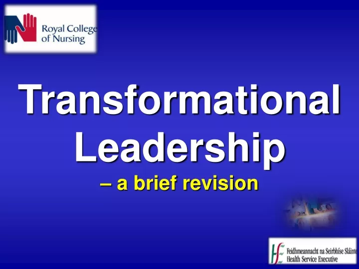transformational leadership a brief revision