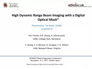 High Dynamic Range Beam Imaging with a Digital Optical Mask*