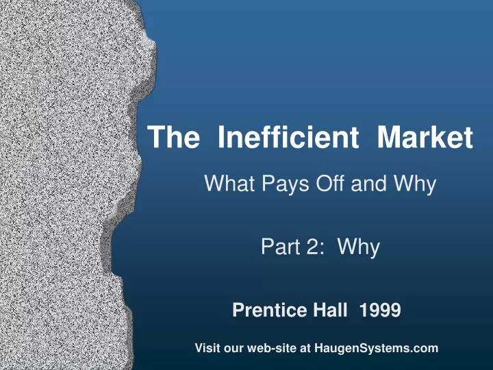 the inefficient market