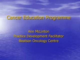 Cancer Education Programme
