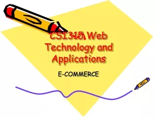CSI315 Web Technology and Applications