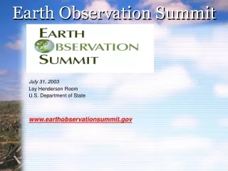 Earth Observation Summit