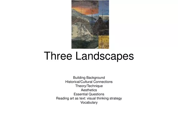 three landscapes