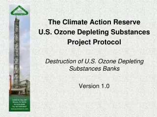 The Climate Action Reserve U.S. Ozone Depleting Substances Project Protocol