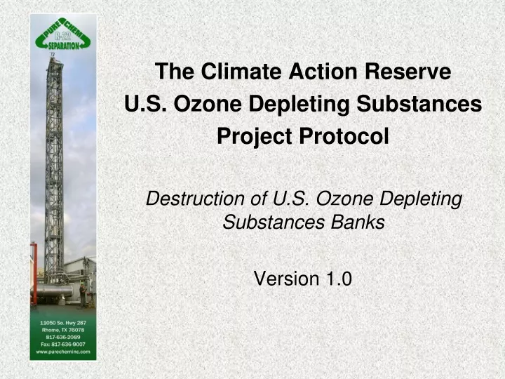 the climate action reserve u s ozone depleting