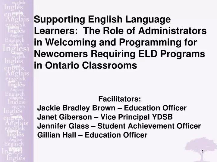 supporting english language learners the role