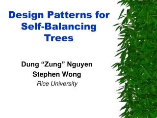 Design Patterns for Self-Balancing Trees
