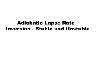 Adiabatic Lapse Rate Inversion , Stable and Unstable