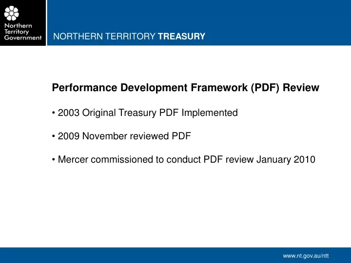 performance development framework pdf review 2003