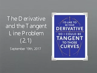 The Derivative and the Tangent Line Problem (2.1)