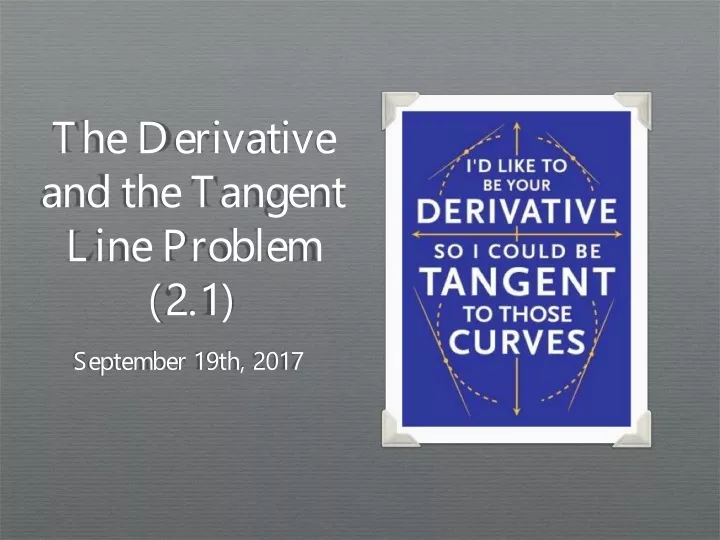 the derivative and the tangent line problem 2 1