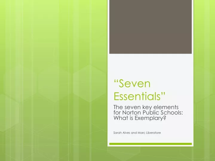 seven essentials