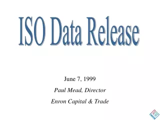 June 7, 1999 Paul Mead, Director Enron Capital &amp; Trade