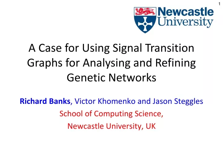 a case for using signal transition graphs for analysing and refining genetic networks