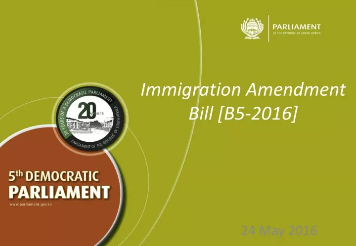 immigration amendment bill b5 2016