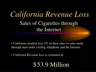 California Revenue Loss